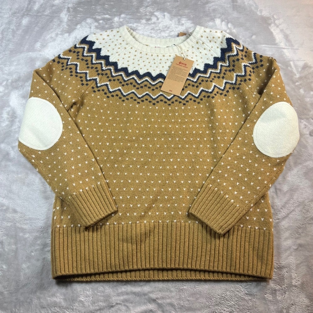 Fjallraven Mustard, Navy & Ivory Fair Isle Knit Sweater - Picture 2 of 8
